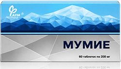 Мумие Алтайское Очищенное таблетки 200мг 60 шт. Фармгрупп