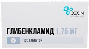 Глибенкламид 1,75г 120 шт. таблетки Озон Глибенкламид 1,75г 120 шт. таблетки Озон