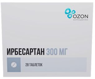 Ирбесартан 300мг 28 шт. таблетки покрытые пленочной оболочкой Озон Ирбесартан 300мг 28 шт. таблетки покрытые пленочной оболочкой Озон