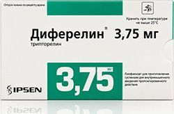 Диферелин 3,75мг 1 шт. лиофилизат для приготовления суспензии для внутримышечного введения пролонгированного действия Диферелин 3,75мг 1 шт. лиофилизат для приготовления суспензии для внутримышечного введения пролонгированного действия