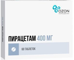 Пирацетам 400мг 60 шт. таблетки покрытые пленочной оболочкой