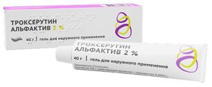 Троксерутин альфактив 2% 40г гель для наружного применения Троксерутин альфактив 2% 40г гель для наружного применения