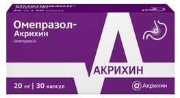 Омепразол-Акрихин 20мг 30 шт. капсулы кишечнорастворимые Акрихин Омепразол-Акрихин 20мг 30 шт. капсулы кишечнорастворимые Акрихин