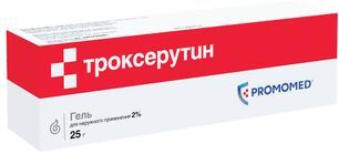 Троксерутин 2% 25г гель для наружного применения Биохимик Троксерутин 2% 25г гель для наружного применения Биохимик