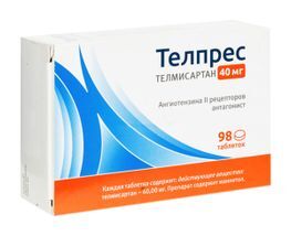 Телпрес 40мг 98 шт. таблетки Телпрес 40мг 98 шт. таблетки