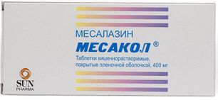 Месакол 400мг 50 шт. таблетки кишечнорастворимые, покрытые пленочной оболочкой Месакол 400мг 50 шт. таблетки кишечнорастворимые, покрытые пленочной оболочкой