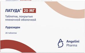Латуда 20мг 28 шт. таблетки покрытые пленочной оболочкой . Латуда 20мг 28 шт. таблетки покрытые пленочной оболочкой .