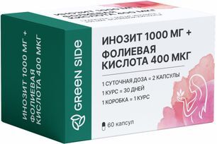 Инозит 1000Мг+Фолиевая Кислота 400Мкг капсулы 60 шт. упаковка
