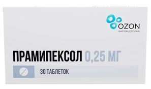 Прамипексол 0,25мг 30 шт. таблетки Прамипексол 0,25мг 30 шт. таблетки