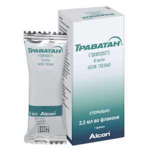 Траватан 40мкг/мл 2,5мл капли глазные