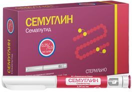 Семуглин 0,25/0,5мг/доза 3мл раствор для подкожного введения (в комплекте с иглами 8 шт) Семуглин 0,25/0,5мг/доза 3мл раствор для подкожного введения (в комплекте с иглами 8 шт)