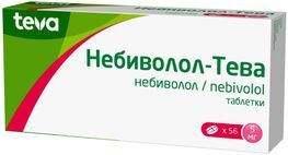 Небиволол-Тева 5мг 56 шт. таблетки Балканфарма - Дупница Ад Небиволол-Тева 5мг 56 шт. таблетки Балканфарма - Дупница Ад