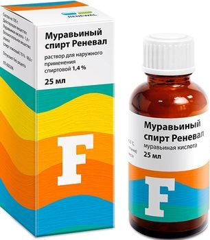 Муравьиный Спирт Реневал 1,4% 25мл раствор для наружного применения спиртовой