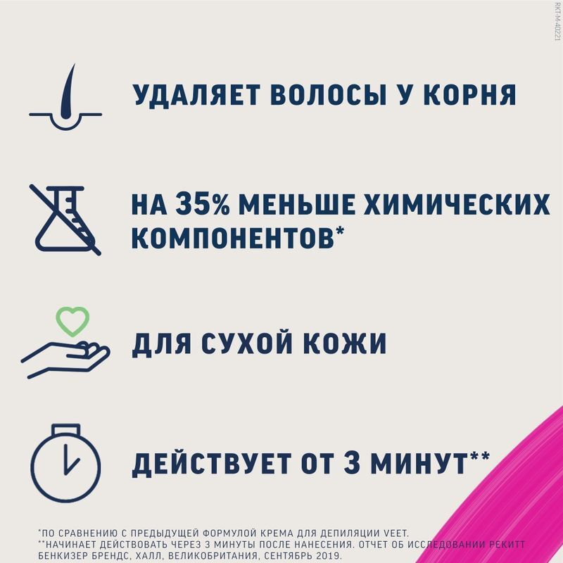 Вит крем для депиляции для сухой кожи 100мл, фото №3