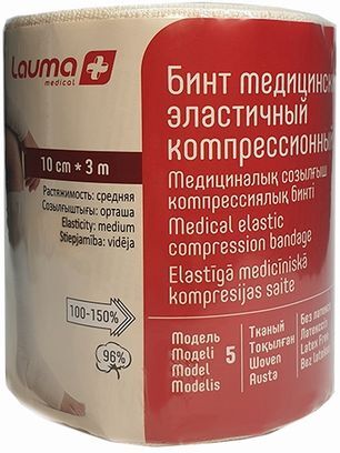 Лаума бинт эластичный медицинский средней растяжимости 10x300см