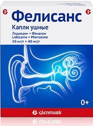 Фелисанс 10мг/г+40мг/г 16г капли ушные Фелисанс 10мг/г+40мг/г 16г капли ушные