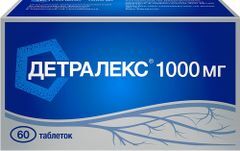 Детралекс 1000мг 60 шт. таблетки покрытые пленочной оболочкой Детралекс 1000мг 60 шт. таблетки покрытые пленочной оболочкой