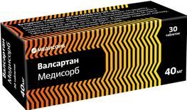 Валсартан Мс 40мг 30 шт. таблетки покрытые пленочной оболочкой Медисорб Валсартан Мс 40мг 30 шт. таблетки покрытые пленочной оболочкой Медисорб