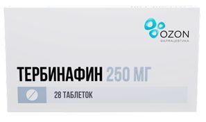 Тербинафин 250мг 28 шт. таблетки