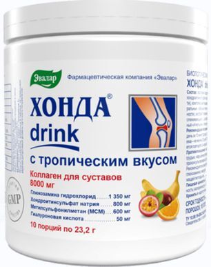 Хонда Дринк порошок для суставов Тропический Вкус 232г Хонда Дринк порошок для суставов Тропический Вкус 232г