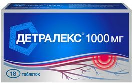 Детралекс 1000мг 18 шт. таблетки покрытые пленочной оболочкой Детралекс 1000мг 18 шт. таблетки покрытые пленочной оболочкой