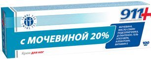 911 С Мочевиной 20% крем для ног 100мл 911 С Мочевиной 20% крем для ног 100мл