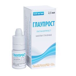 Глаупрост 0,005% 2,5мл капли глазные