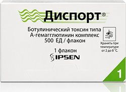 Диспорт 500ед 1 шт. лиофилизат для приготовления раствора для инъекций