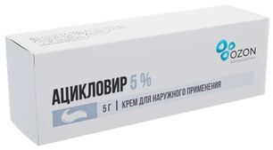 Ацикловир 5% 5г крем для наружного применения Озон Ацикловир 5% 5г крем для наружного применения Озон