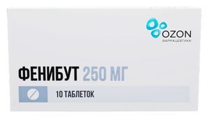 Фенибут 250мг 10 шт. таблетки Озон Фенибут 250мг 10 шт. таблетки Озон