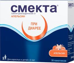 Смекта 3г (3,76г) 20 шт. порошок для приготовления суспензии для приема внутрь апельсиновый Смекта 3г (3,76г) 20 шт. порошок для приготовления суспензии для приема внутрь апельсиновый