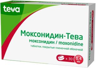 Моксонидин-Тева 0,4мг 30 шт. таблетки покрытые пленочной оболочкой Рубикон