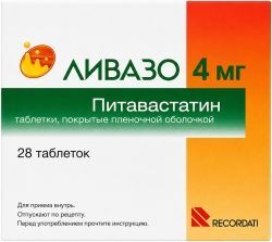 Ливазо 4мг 28 шт. таблетки покрытые пленочной оболочкой Ливазо 4мг 28 шт. таблетки покрытые пленочной оболочкой