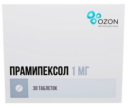 Прамипексол 1мг 30 шт. таблетки Прамипексол 1мг 30 шт. таблетки