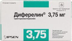 Диферелин 3,75мг 1 шт. лиофилизат для приготовления суспензии для внутримышечного введения пролонгированного действия Диферелин 3,75мг 1 шт. лиофилизат для приготовления суспензии для внутримышечного введения пролонгированного действия