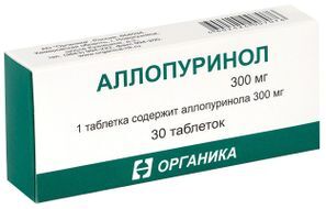 Аллопуринол 300мг 30 шт. таблетки Органика Аллопуринол 300мг 30 шт. таблетки Органика