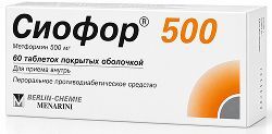 Сиофор 500мг 60 шт. таблетки покрытые оболочкой