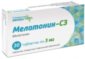 Мелатонин-Сз 3мг 30 шт. таблетки покрытые пленочной оболочкой