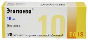 Эголанза 10мг 28 шт. таблетки покрытые пленочной оболочкой