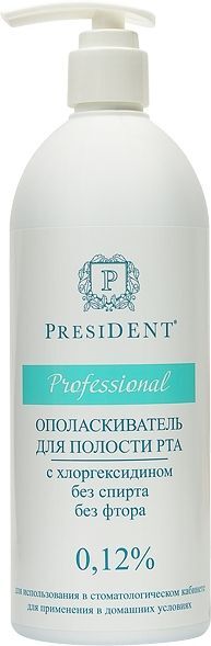 Президент Профешнл ополаскиватель для полости рта с хлоргексидином 0,12% 500мл Президент Профешнл ополаскиватель для полости рта с хлоргексидином 0,12% 500мл