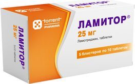Ламитор 25мг 50 шт. таблетки Ламитор 25мг 50 шт. таблетки