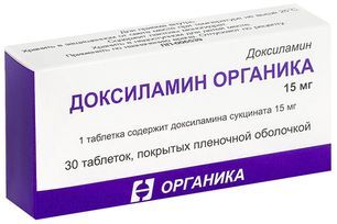 Доксиламин Органика 15мг 30 шт. таблетки покрытые пленочной оболочкой Доксиламин Органика 15мг 30 шт. таблетки покрытые пленочной оболочкой