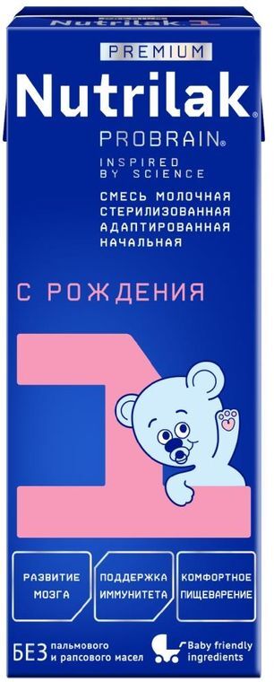 Нутрилак премиум смесь молочная стерилизованная адаптированная 0-6 месяцев 200мл Нутрилак премиум смесь молочная стерилизованная адаптированная 0-6 месяцев 200мл