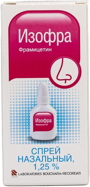 Изофра 1,25% 15мл спрей назальный Изофра 1,25% 15мл спрей назальный