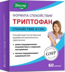 Формула Спокойствия Триптофан капсулы 60 шт. Эвалар Формула Спокойствия Триптофан капсулы 60 шт. Эвалар