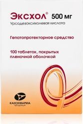 Эксхол 500мг 100 шт. таблетки покрытые пленочной оболочкой