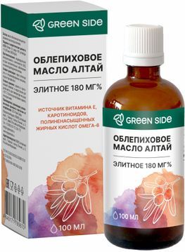 Масло Облепиховое Алтай Элитное 180Мг% 100мл Масло Облепиховое Алтай Элитное 180Мг% 100мл