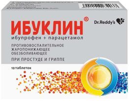 Ибуклин 400мг+325мг 10 шт. таблетки покрытые пленочной оболочкой Dr. Reddy.s Laboratories Ltd.