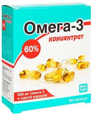 Омега-3 капсулы 60% концентрат 600мг (1г) 80 шт. Омега-3 капсулы 60% концентрат 600мг (1г) 80 шт.