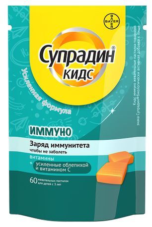 Супрадин Кидс Иммуно пастилки жевательные 60 шт. Ф. Хунцикер & Ко Супрадин Кидс Иммуно пастилки жевательные 60 шт. Ф. Хунцикер & Ко